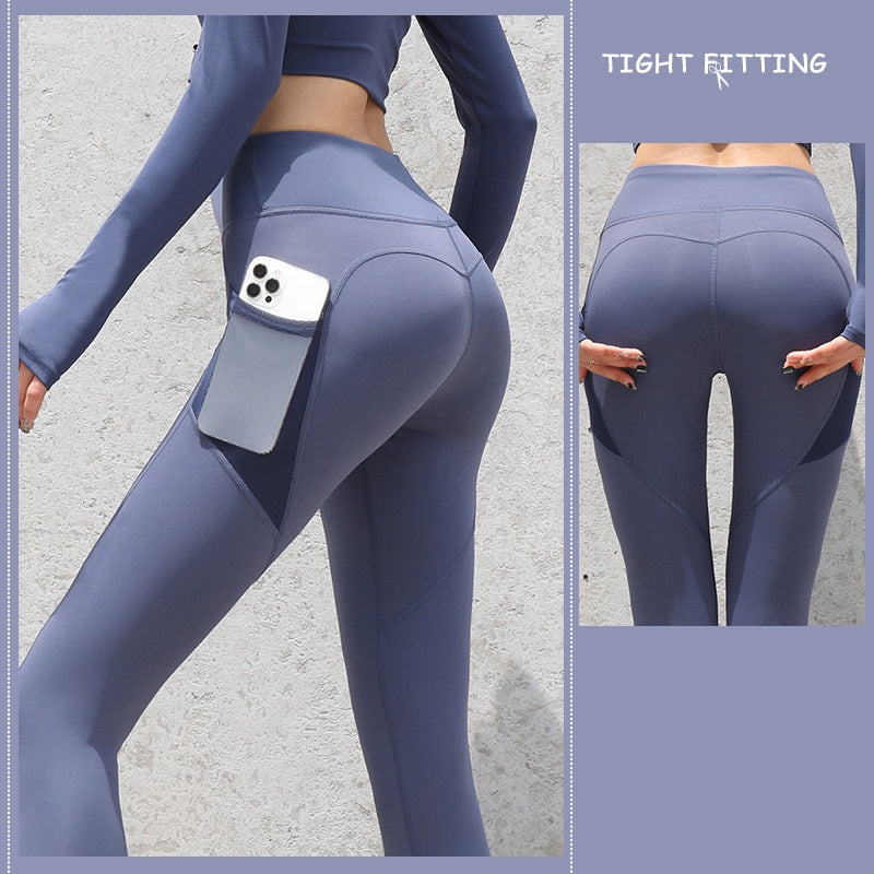 Seamless Sport-Leggings – Push-Up & High Waist mit Taschen