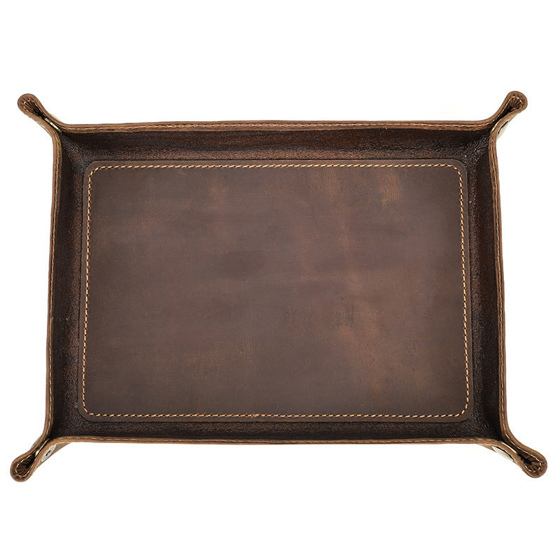 JONIQUE Premium Leder Ablage-Schale Retro | Valet Tray