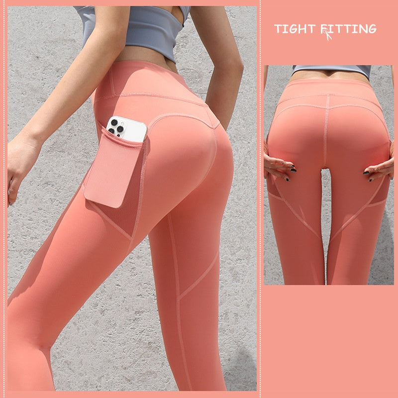 Seamless Sport-Leggings – Push-Up & High Waist mit Taschen