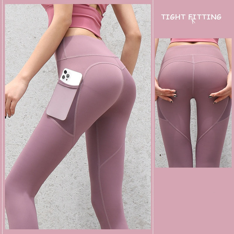 Seamless Sport-Leggings – Push-Up & High Waist mit Taschen