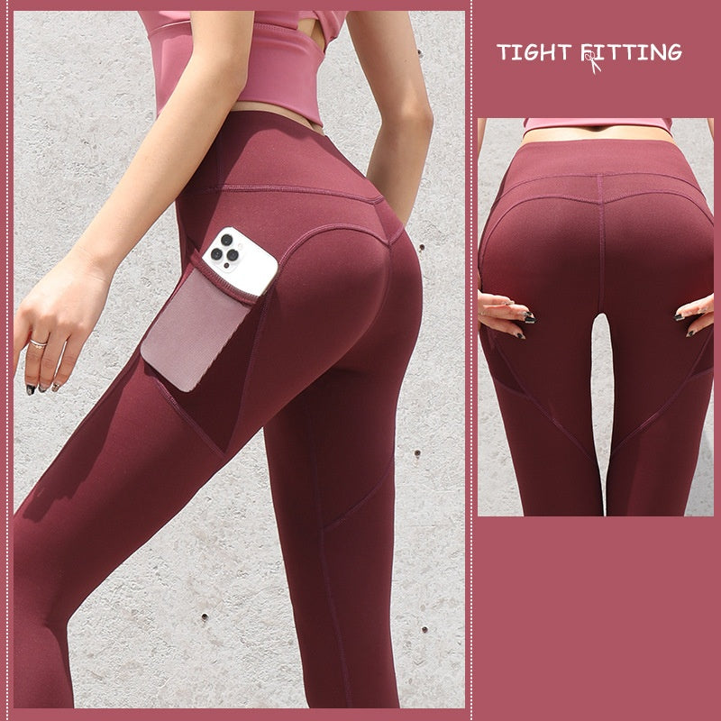 Seamless Sport-Leggings – Push-Up & High Waist mit Taschen