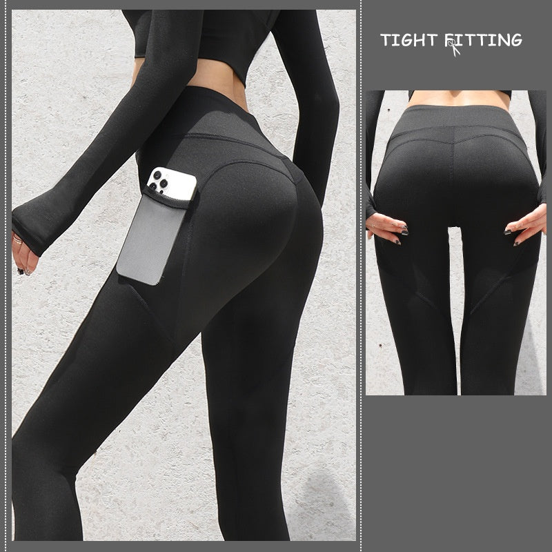 Seamless Sport-Leggings – Push-Up & High Waist mit Taschen