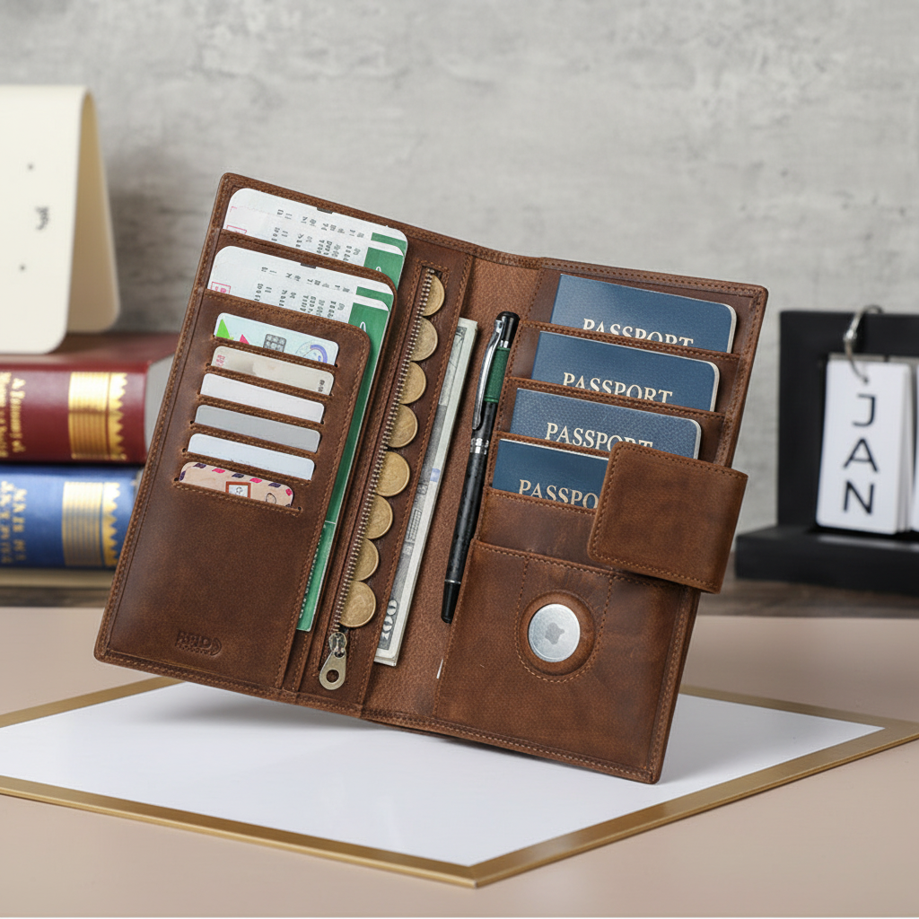Premium Leder Reisepass-Etui 1